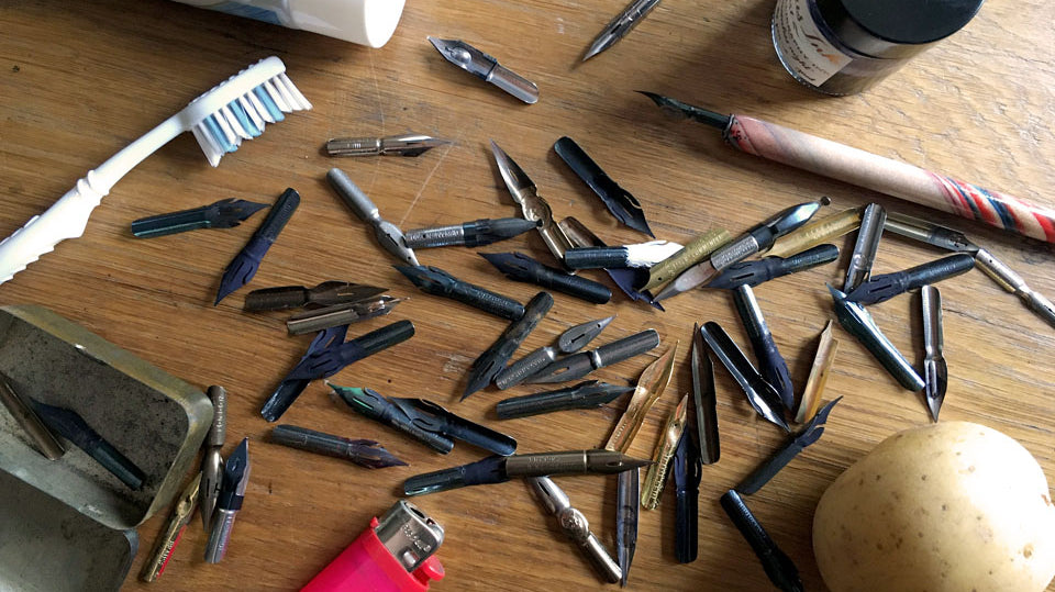How to Prepare a New Calligraphy Nib.