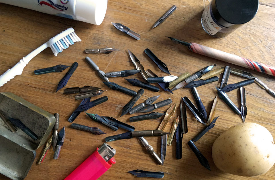 How to Prepare a New Calligraphy Nib.