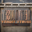 Lefty Loosey Righty Tighty Quote Letterpress Wood Type