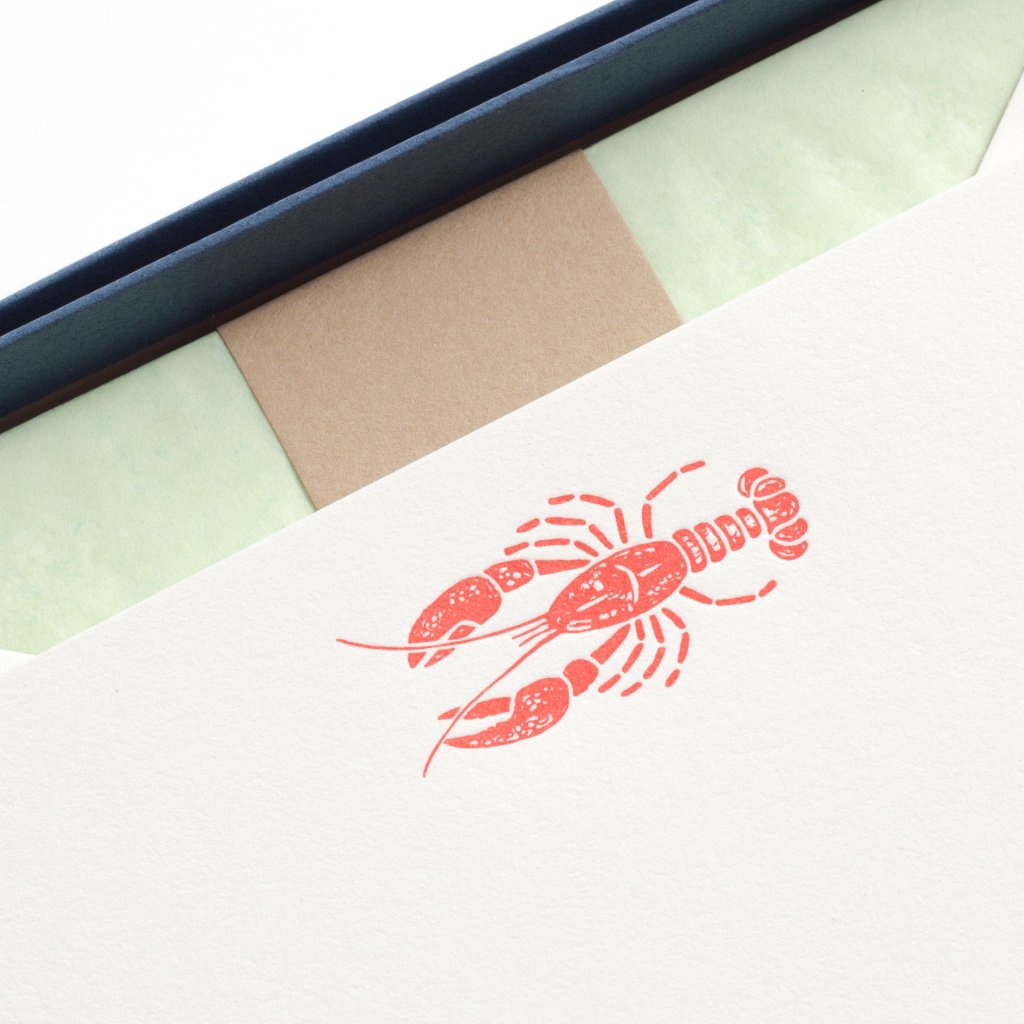 Close-up of Letterpress Red Lobster 