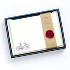 Bicycle Letterpress Correspondence Cards in display box with wax seal