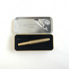 kaweco sport brass fountain pen in metal display tin