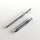 shiny silver aluminium Kaweco Sport fountain pen with cap off