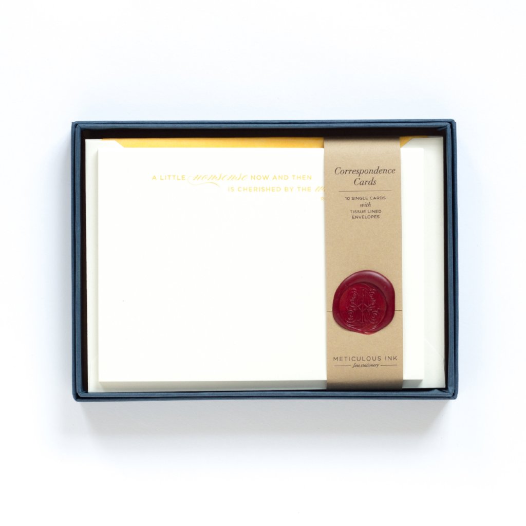 Roald Dahl Letterpress Correspondence Cards in display box with wax seal