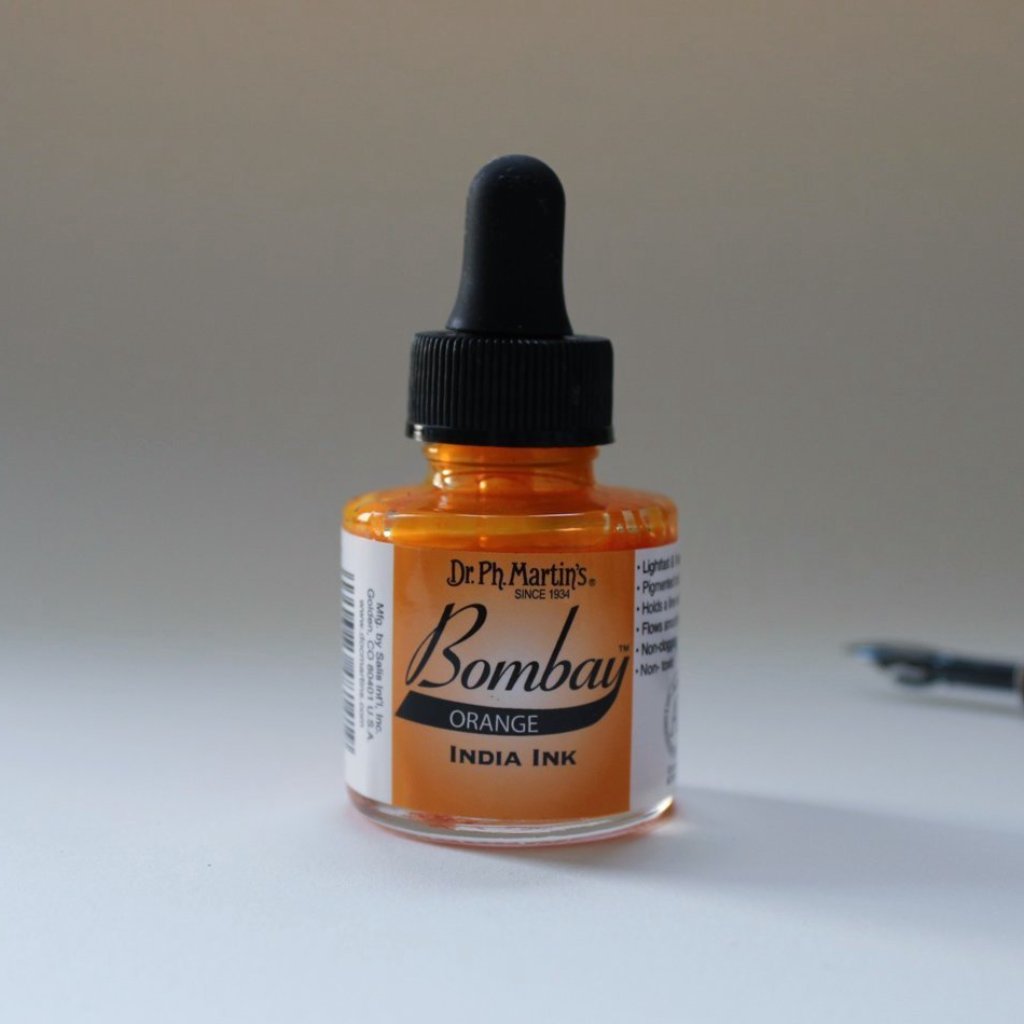 Orange India Ink