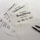 Brush Lettering practice sheets