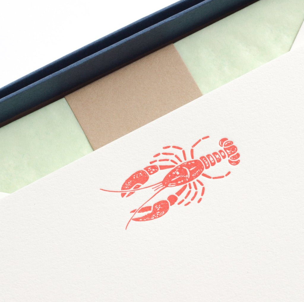 Close-up of Letterpress Red Lobster 