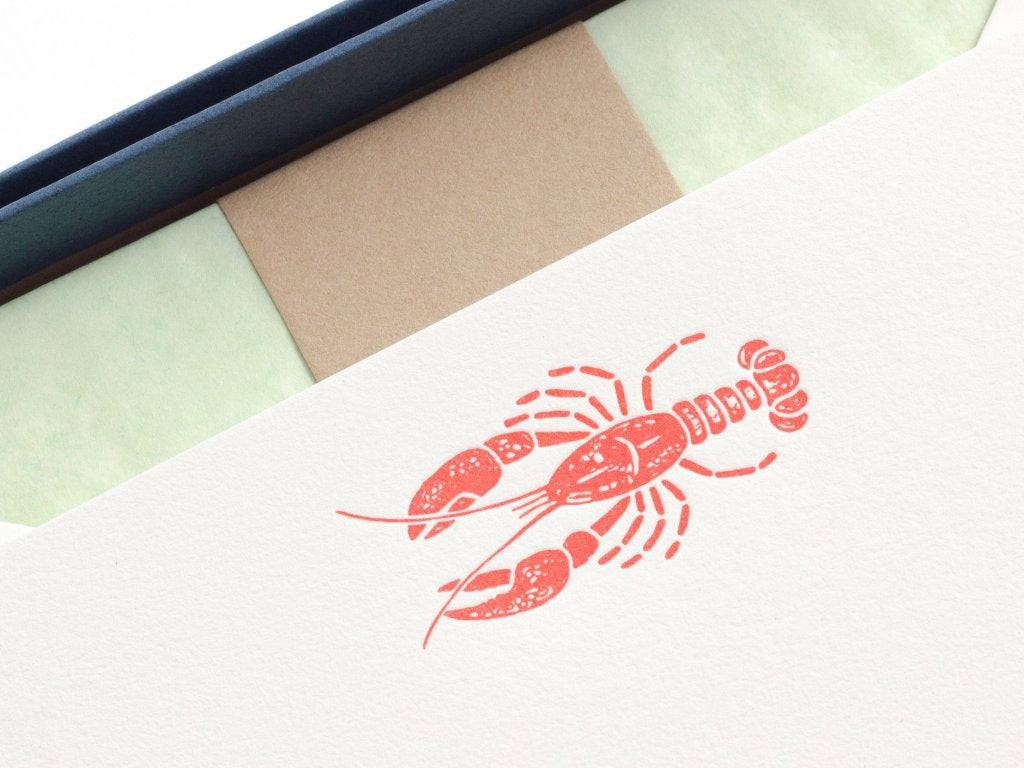 Close-up of Letterpress Red Lobster 