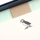 Close-up of black and white Letterpress Puffin