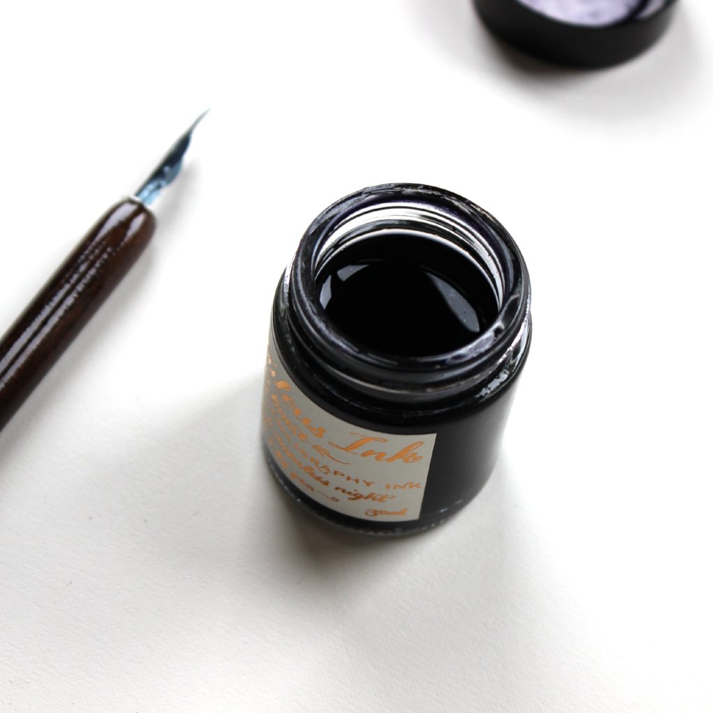 Ink pot with black ink