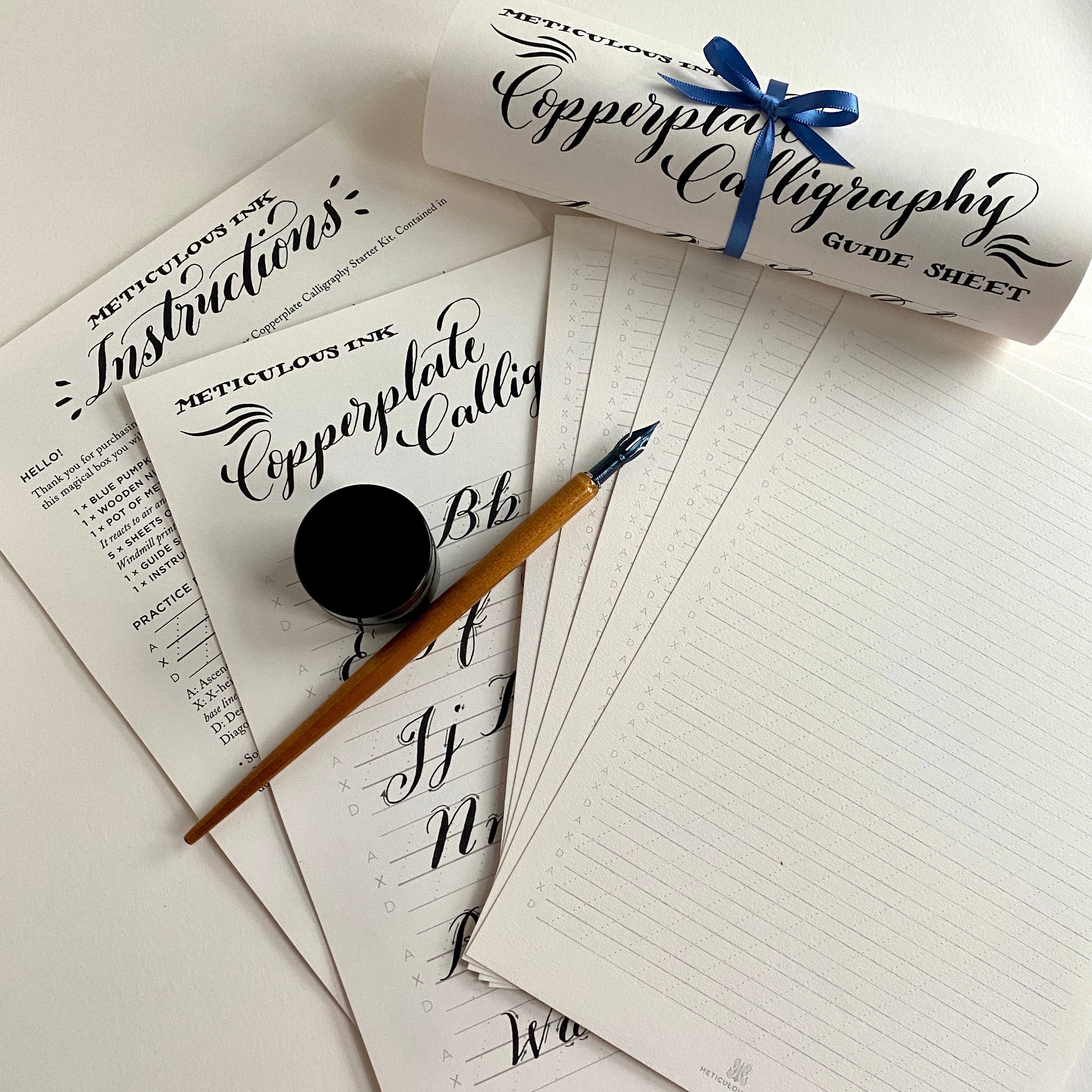  Calligraphy Starter Kit - Beginner Calligraphy Lettering Set -  Beginning Modern Calligraphy DIY Kit - Oblique Pen Hand Lettering with Nib  : Office Products