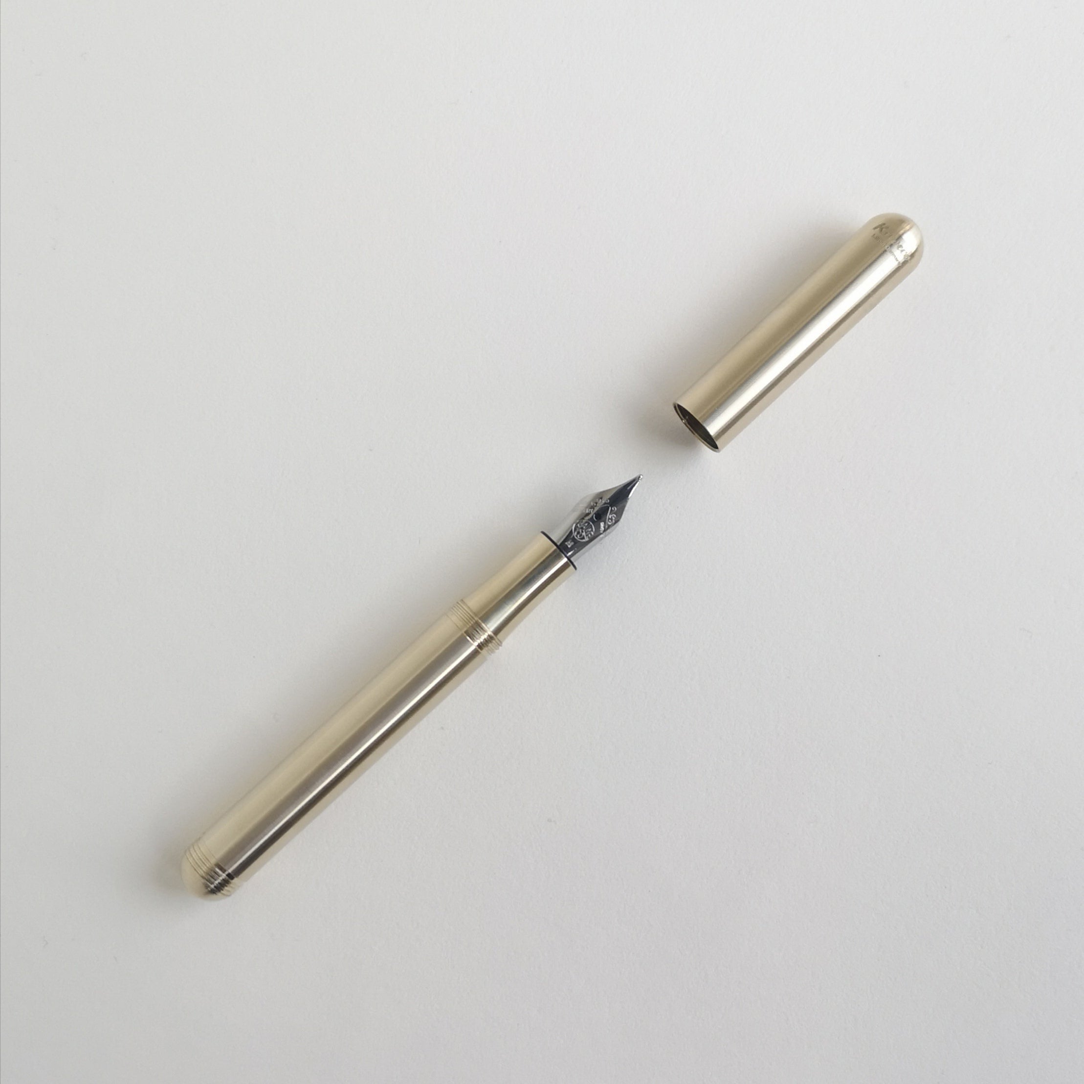 Kaweco Brass Liliput Fountain Pen with cap off