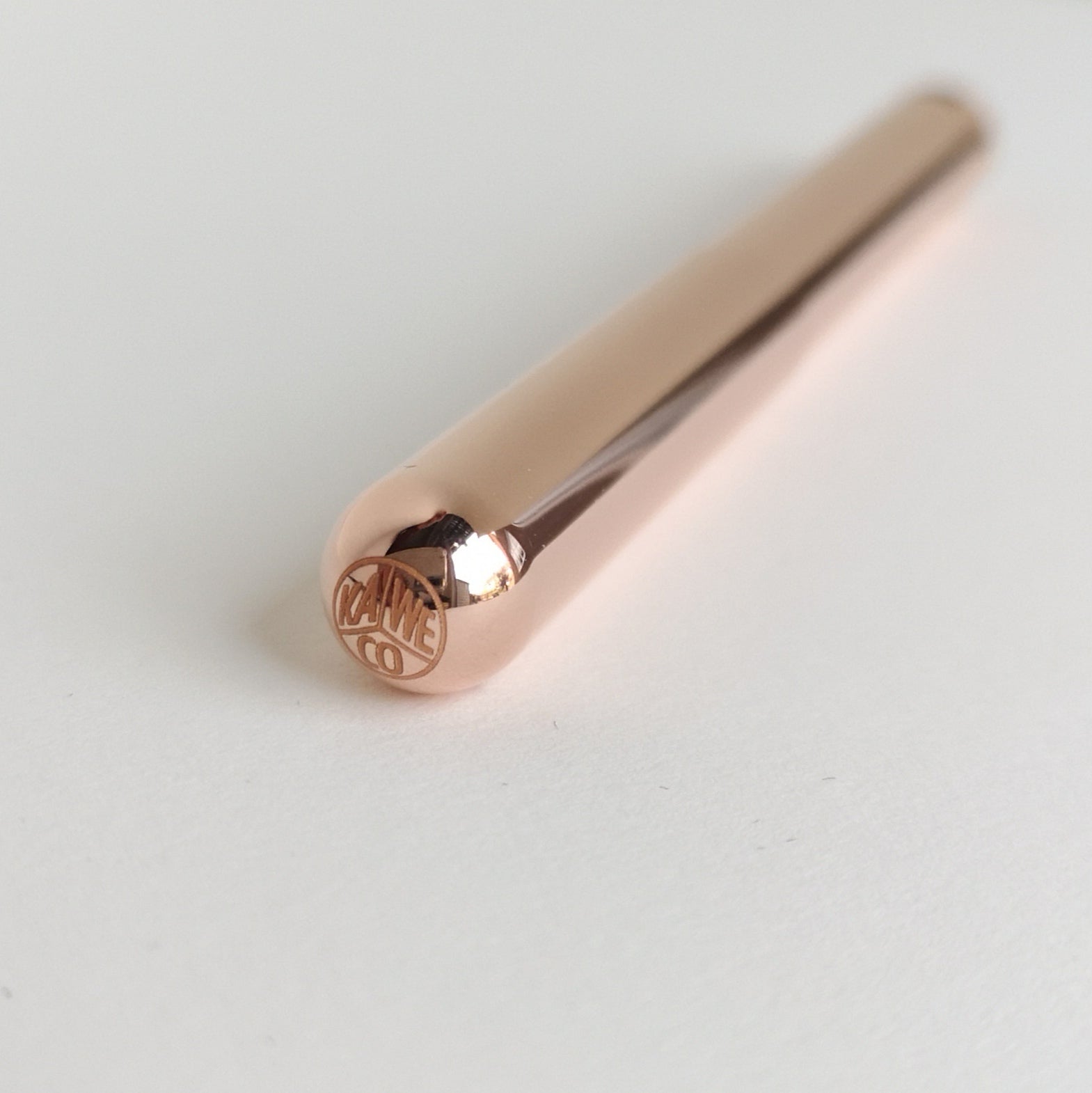 Kaweco Copper Liliput Fountain Pen with logo close-up