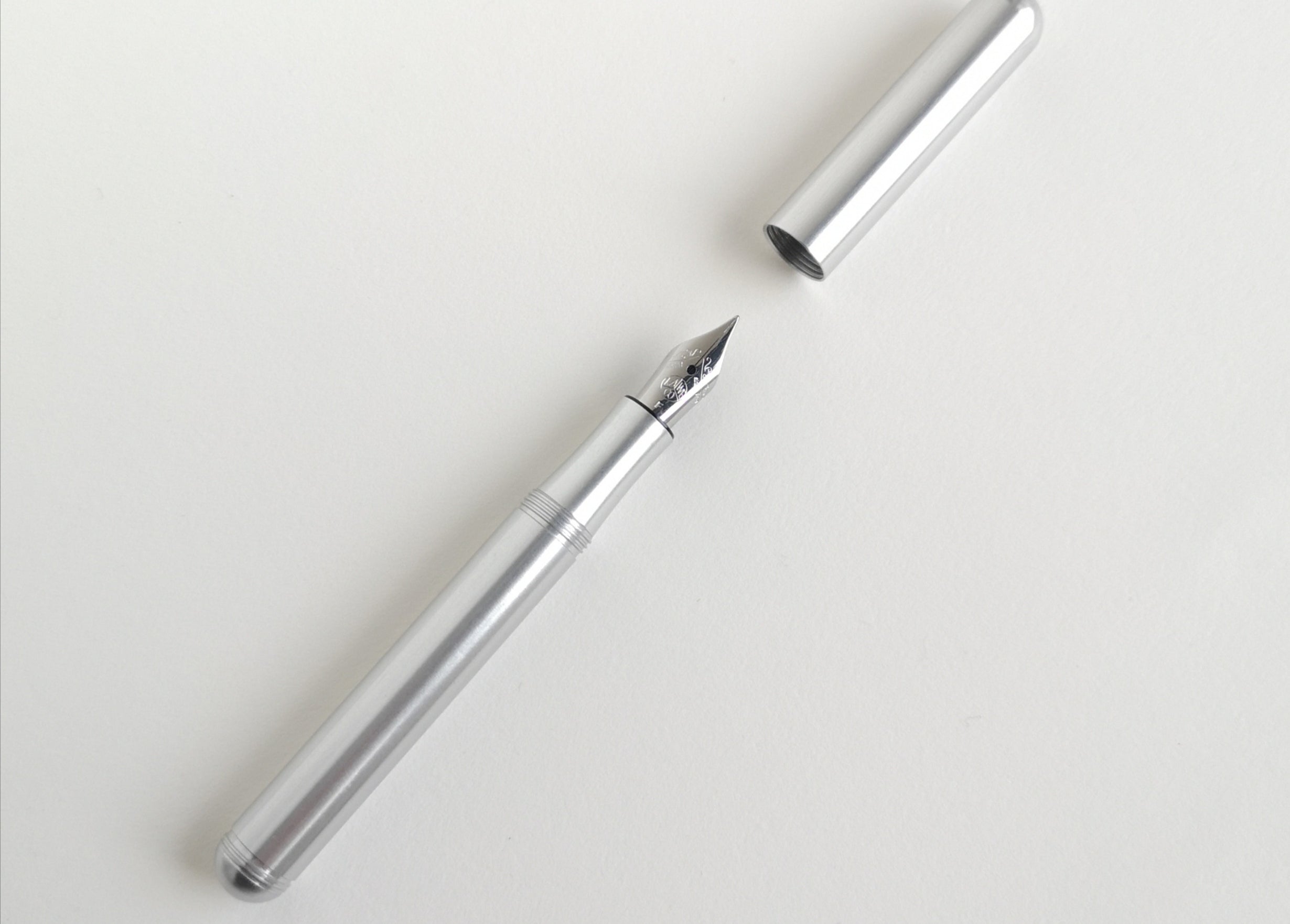 Kaweco Silver Liliput Fountain Pen with cap off