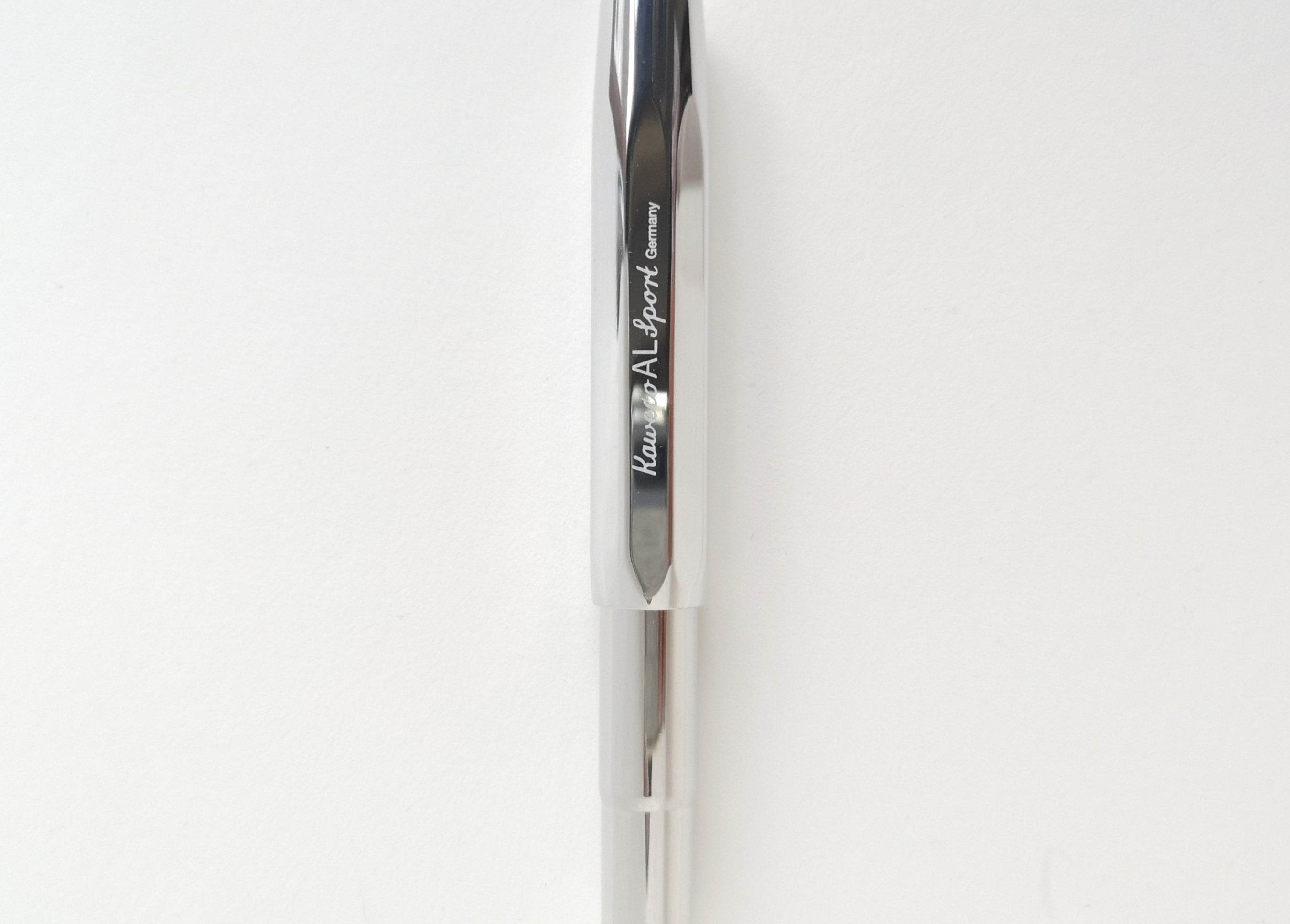 Shiny Aluminium Kaweco Sport Fountain Pen with cap on