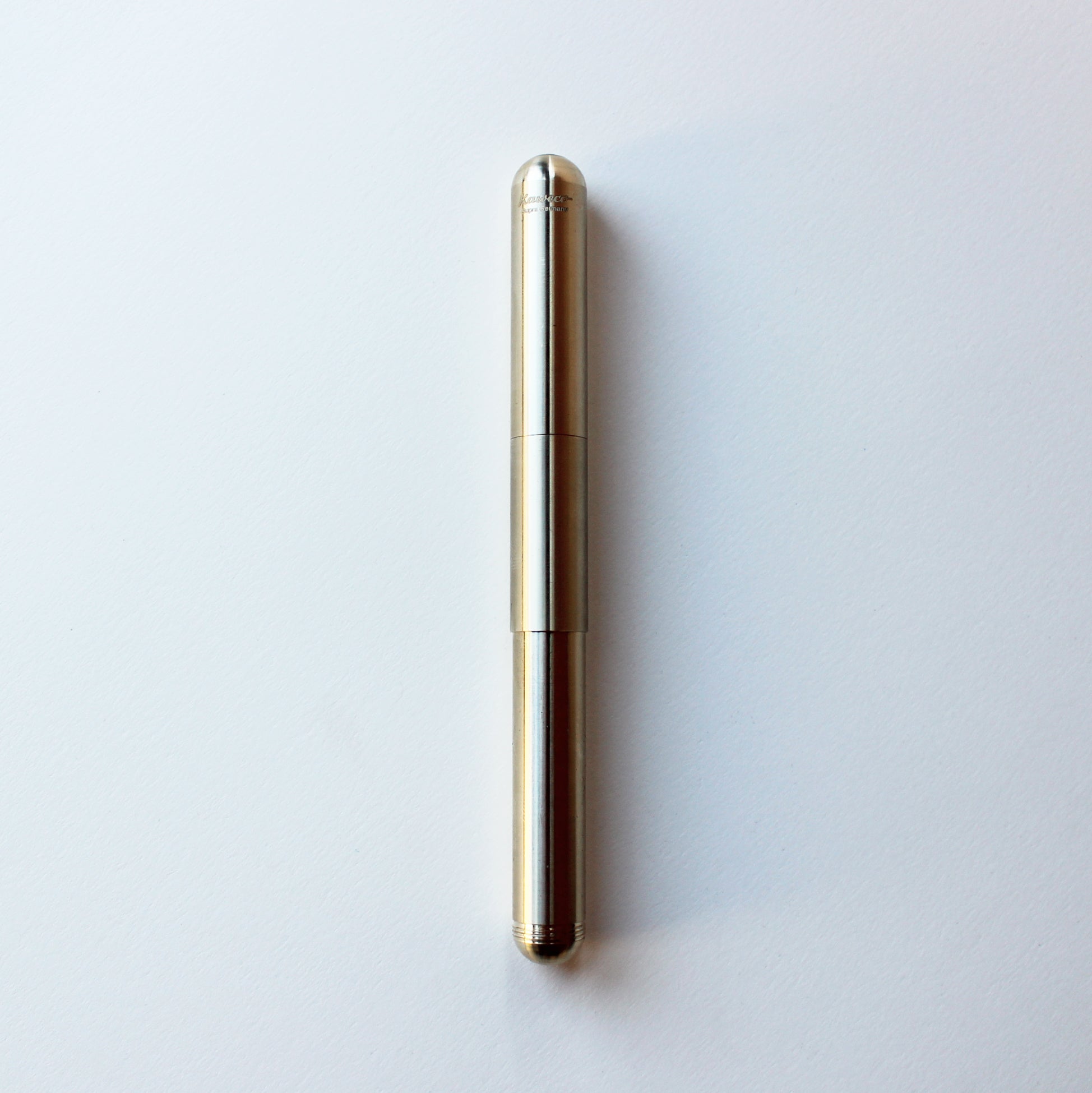 Kaweco Brass Supra Fountain Pen with cap on