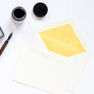 Roald Dahl Letterpress Correspondence Card with yellow tissue lined envelope and ink pot