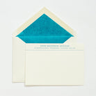 Personalised Letterpress Correspondence Card with blue lined envelopes 