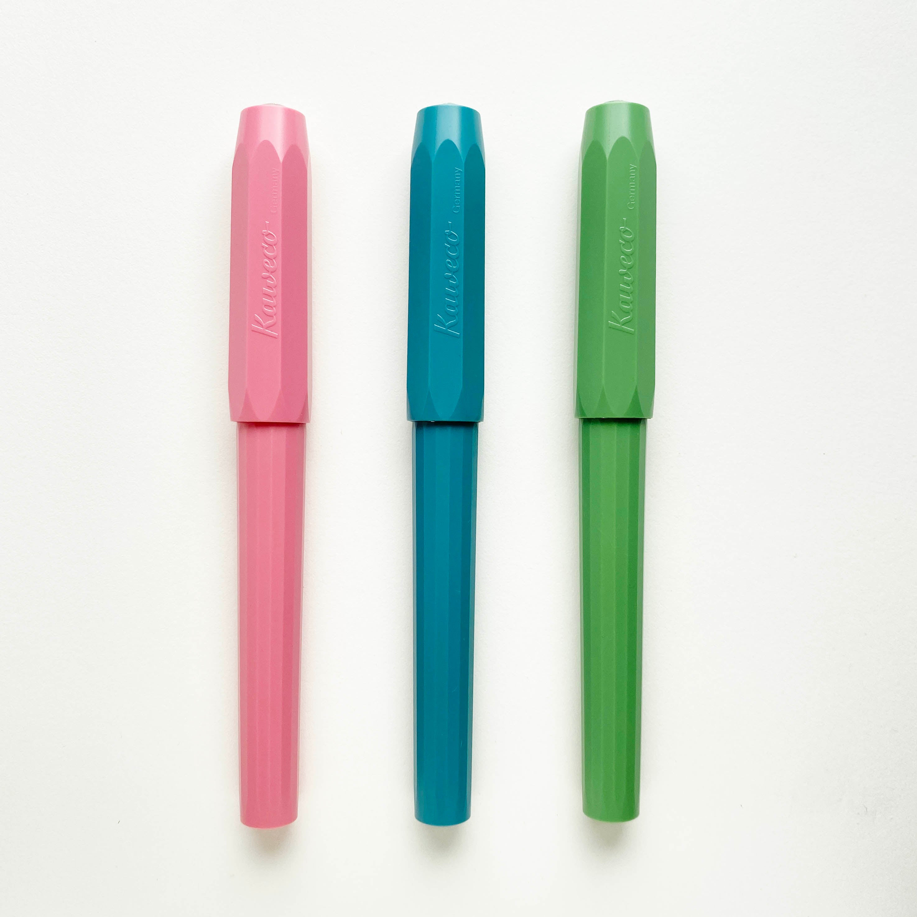Kaweco Perkeo Penna Stilografica Verde Giungla, Impugnatura Ergonomica Leggera, Punta 16 Sfaccettature