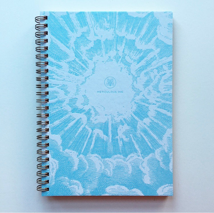 Ringbound notebook with cloud cover